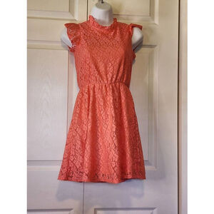 Coral Lace Dress